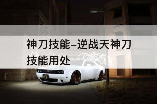 神刀技能-逆战天神刀技能用处
