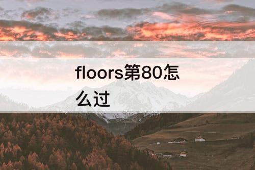 floors第80怎么过