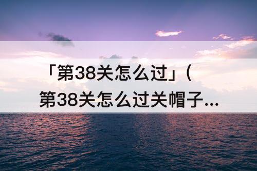 「第38关怎么过」(第38关怎么过关帽子)