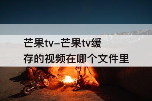 芒果tv-芒果tv缓存的视频在哪个文件里