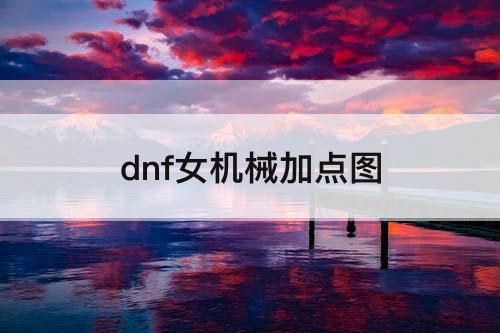 dnf女机械加点图