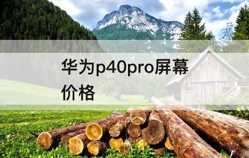 华为p40pro屏幕价格