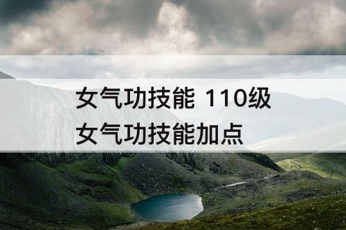 女气功技能 110级女气功技能加点