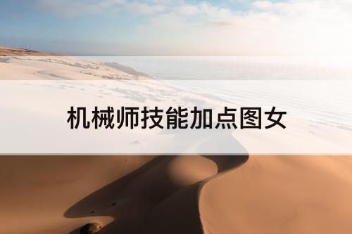 机械师技能加点图女