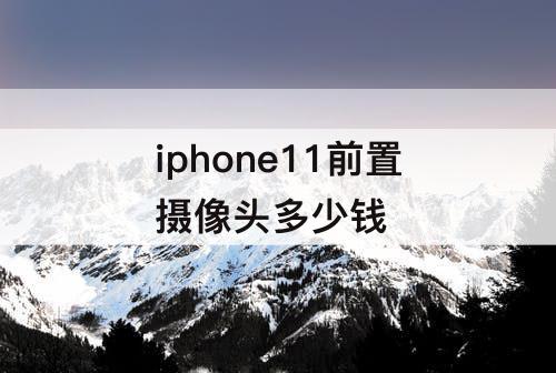 iphone11前置摄像头多少钱