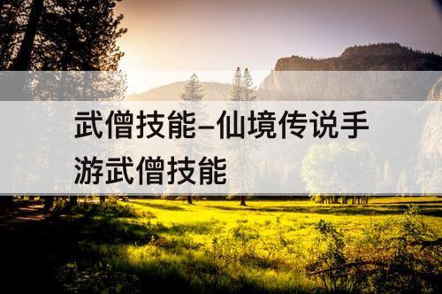 武僧技能-仙境传说手游武僧技能