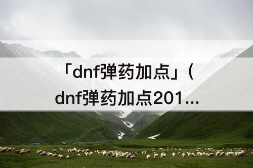 「dnf弹药加点」(dnf弹药加点2014)