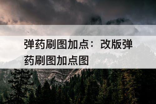 弹药刷图加点：改版弹药刷图加点图