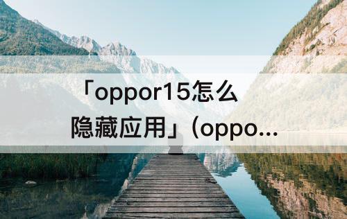 「oppor15怎么隐藏应用」(oppor15怎么隐藏应用 教程)