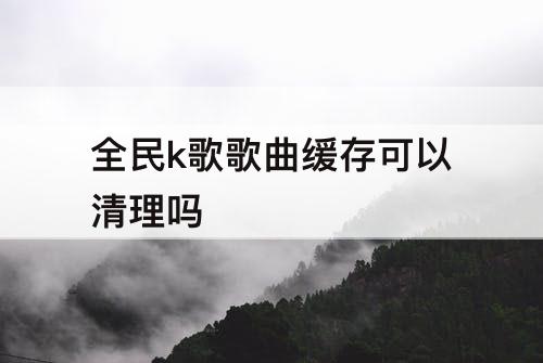 全民k歌歌曲缓存可以清理吗
