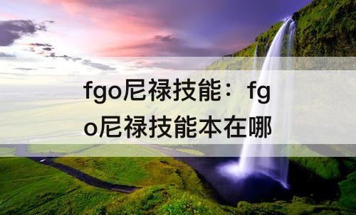 fgo尼禄技能：fgo尼禄技能本在哪