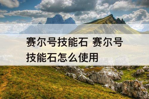 赛尔号技能石 赛尔号技能石怎么使用