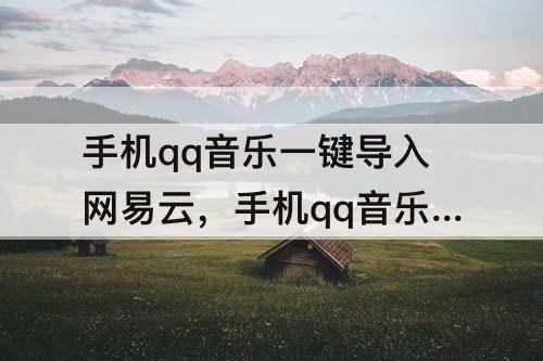 手机qq音乐一键导入网易云，手机qq音乐一键导入网易云音乐