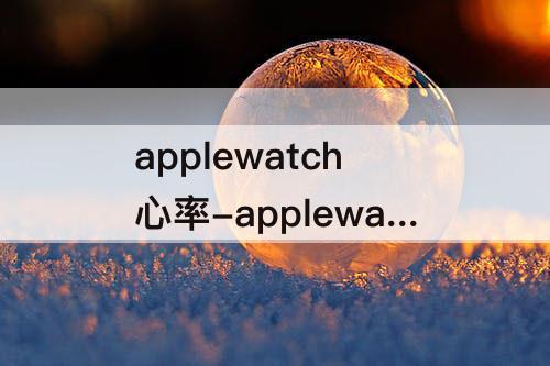 applewatch心率-applewatch心率监测准吗