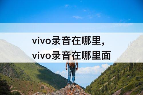 vivo录音在哪里，vivo录音在哪里面
