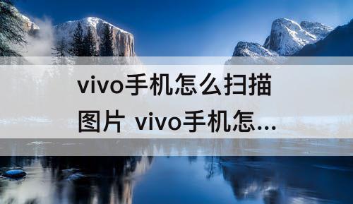 vivo手机怎么扫描图片 vivo手机怎么扫描图片上的文字变成文档