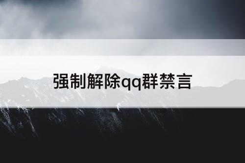 强制解除qq群禁言