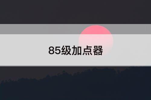 85级加点器