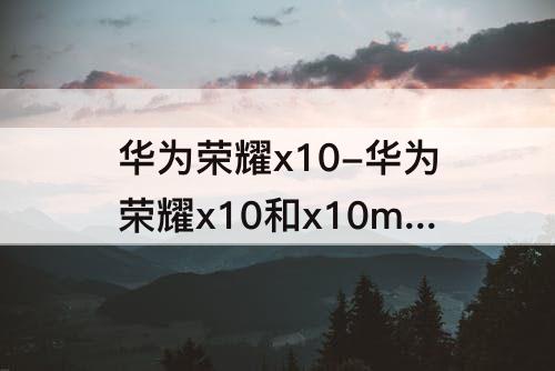 华为荣耀x10-华为荣耀x10和x10max哪个好