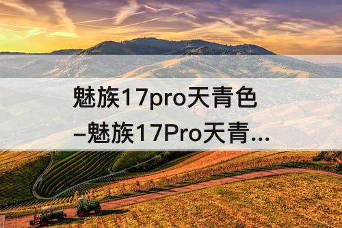 魅族17pro天青色-魅族17Pro天青色停产了吗