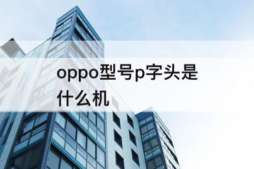 oppo型号p字头是什么机
