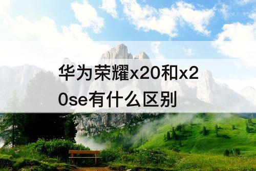 华为荣耀x20和x20se有什么区别