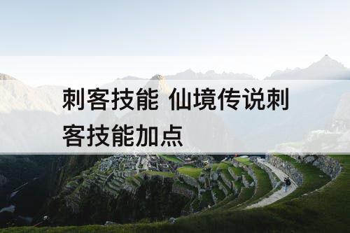 刺客技能 仙境传说刺客技能加点
