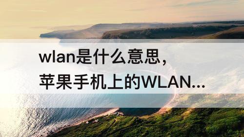 wlan是什么意思，苹果手机上的WLAN是什么意思
