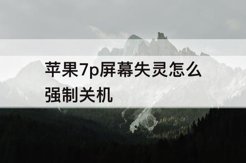 苹果7p屏幕失灵怎么强制关机