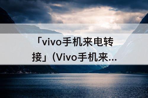 「vivo手机来电转接」(Vivo手机来电转接从哪里走)