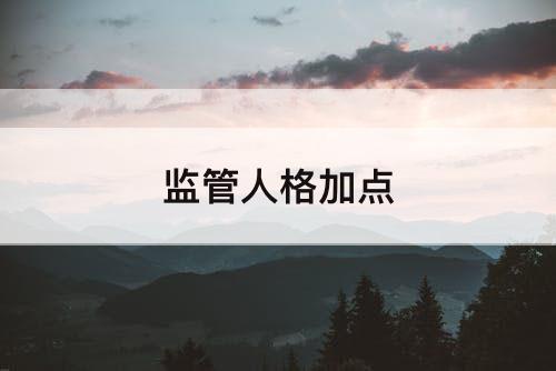 监管人格加点