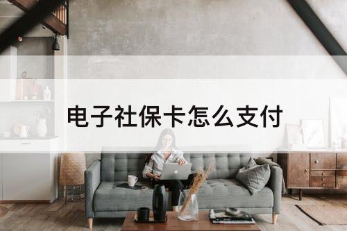 电子社保卡怎么支付