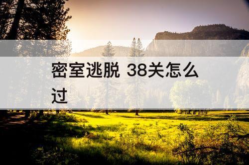 密室逃脱 38关怎么过