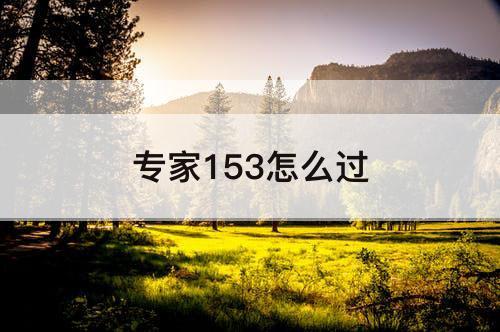专家153怎么过