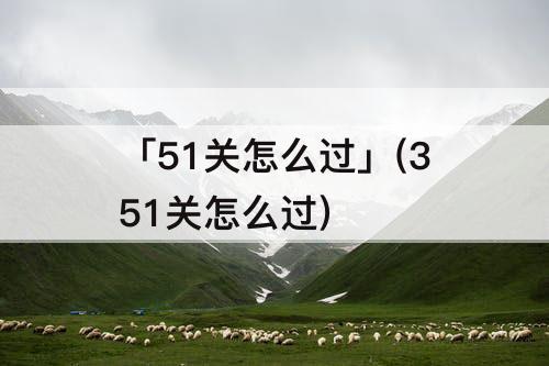 「51关怎么过」(351关怎么过)