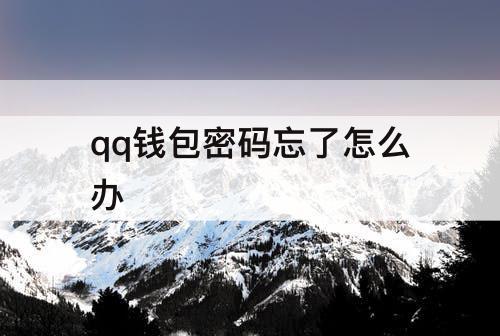 qq钱包密码忘了怎么办