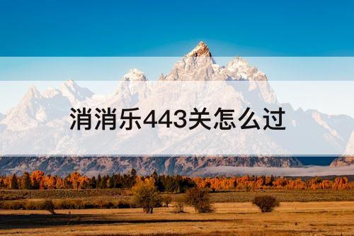 消消乐443关怎么过