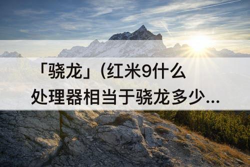 「骁龙」(红米9什么处理器相当于骁龙多少)