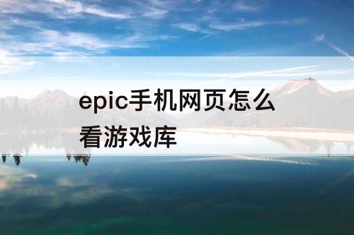 epic手机网页怎么看游戏库