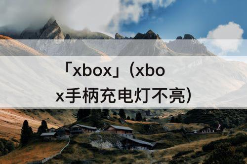 「xbox」(xbox手柄充电灯不亮)