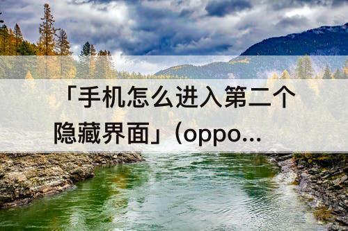 「手机怎么进入第二个隐藏界面」(oppo手机怎么进入第二个隐藏界面)