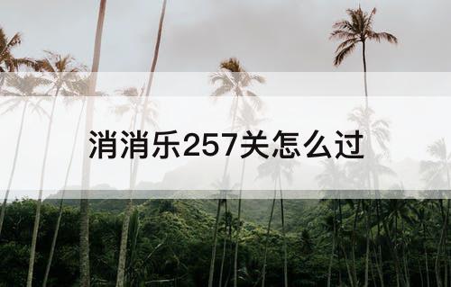 消消乐257关怎么过