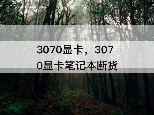 3070显卡，3070显卡笔记本断货