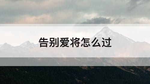 告别爱将怎么过