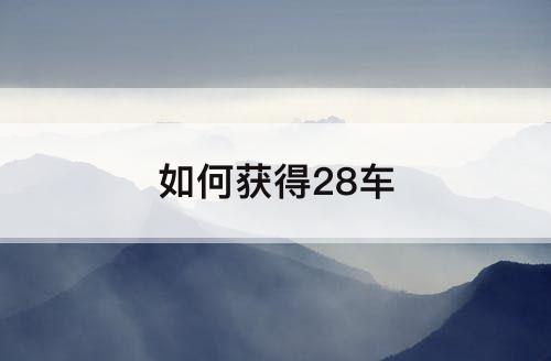 如何获得28车