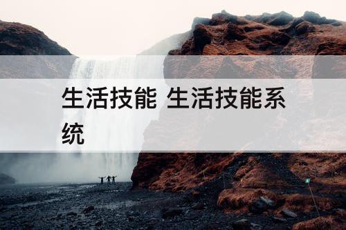 生活技能 生活技能系统