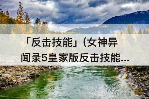 「反击技能」(女神异闻录5皇家版反击技能)