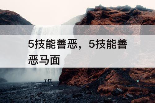 5技能善恶，5技能善恶马面