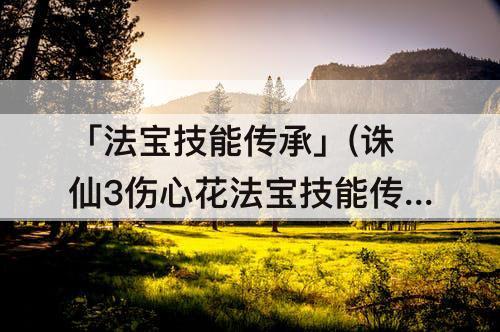 「法宝技能传承」(诛仙3伤心花法宝技能传承)