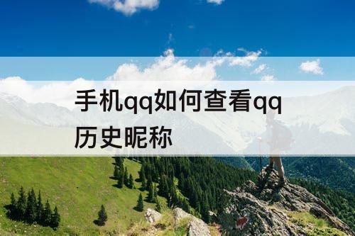 手机qq如何查看qq历史昵称
